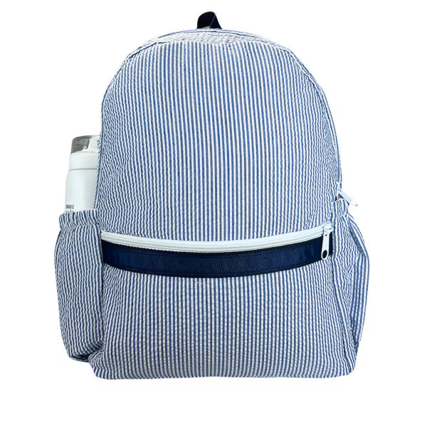 Mint Seersucker Backpack | Boys