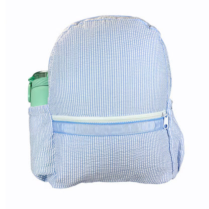 Mint Seersucker Backpack | Girls