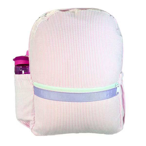 Mint Seersucker Backpack | Girls