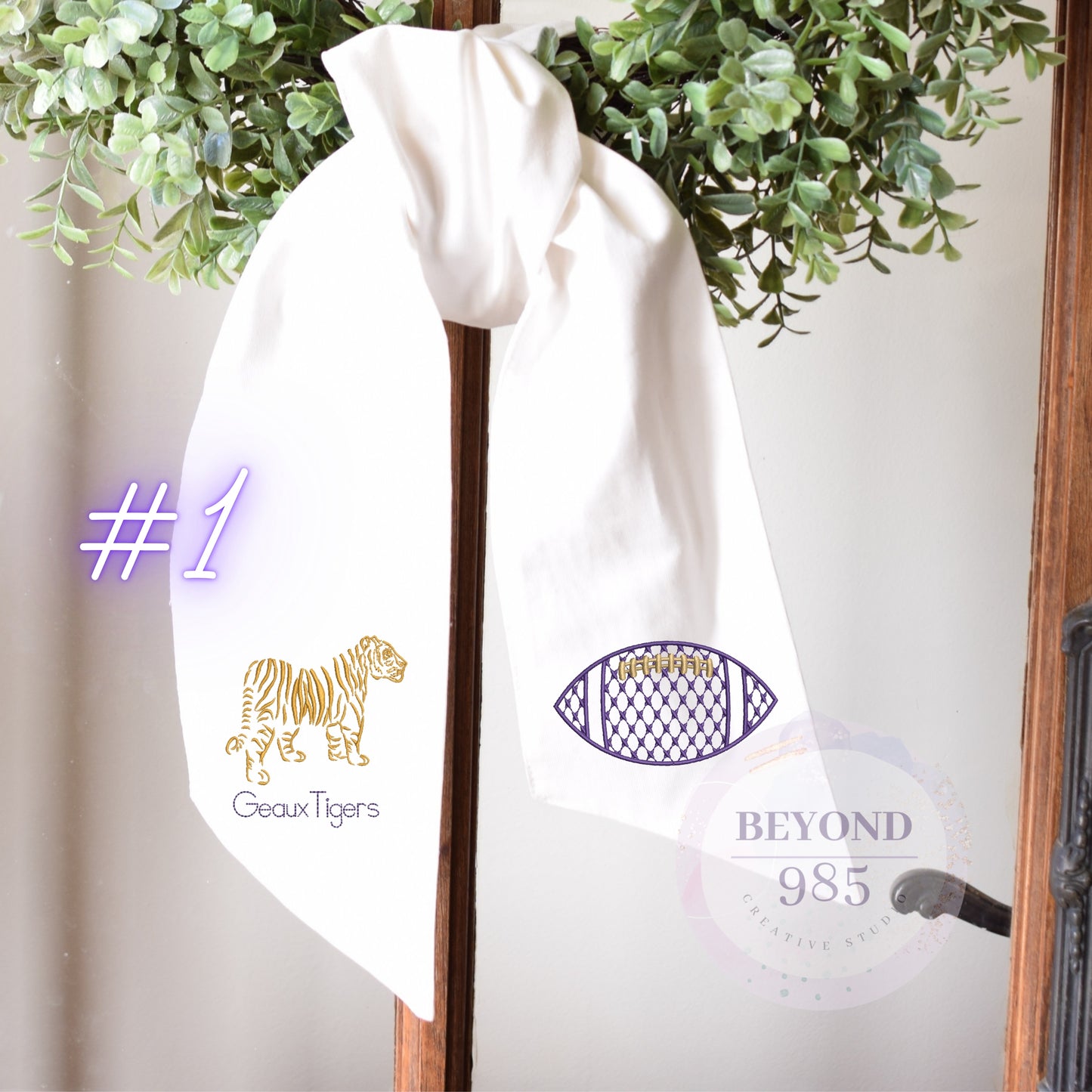 Chic Gameday Wreath Sashes