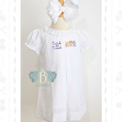White Ruffle Collar Dress