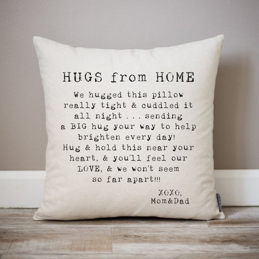 Hugs from Home Throw Pillow