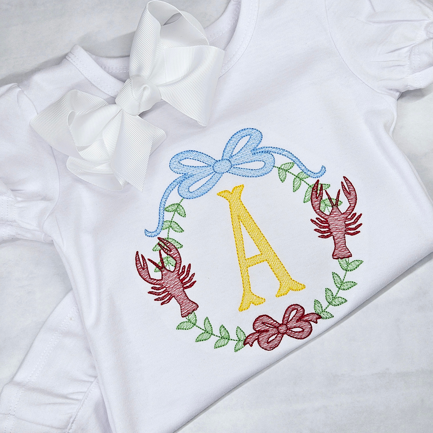 Girls' Crawfish Monogram Shirt
