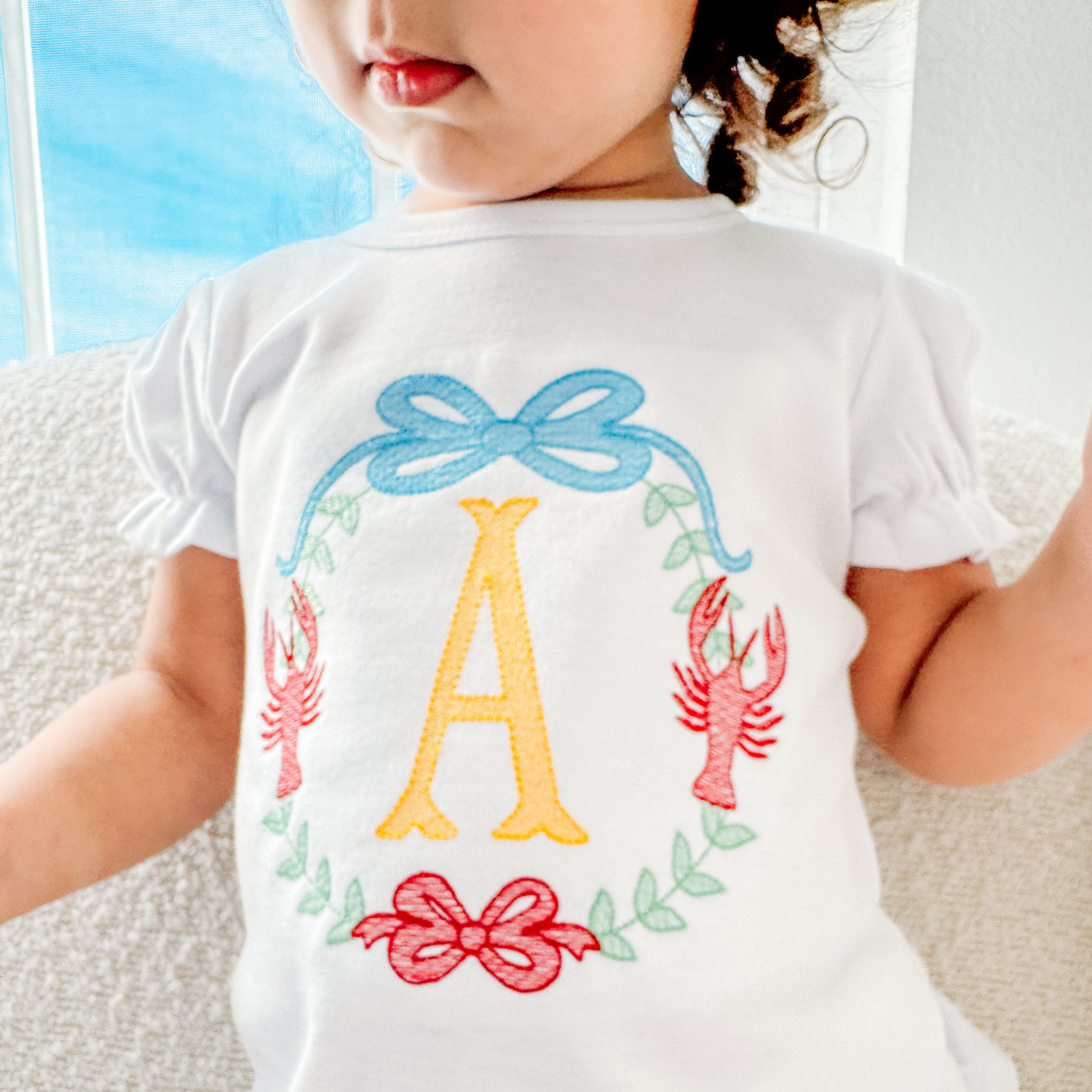 Girls' Crawfish Monogram Shirt