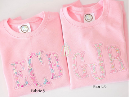 Girls Sweatshirts | Applique Monogram