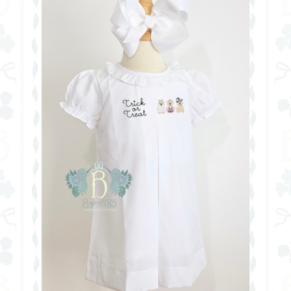 White Ruffle Collar Dress