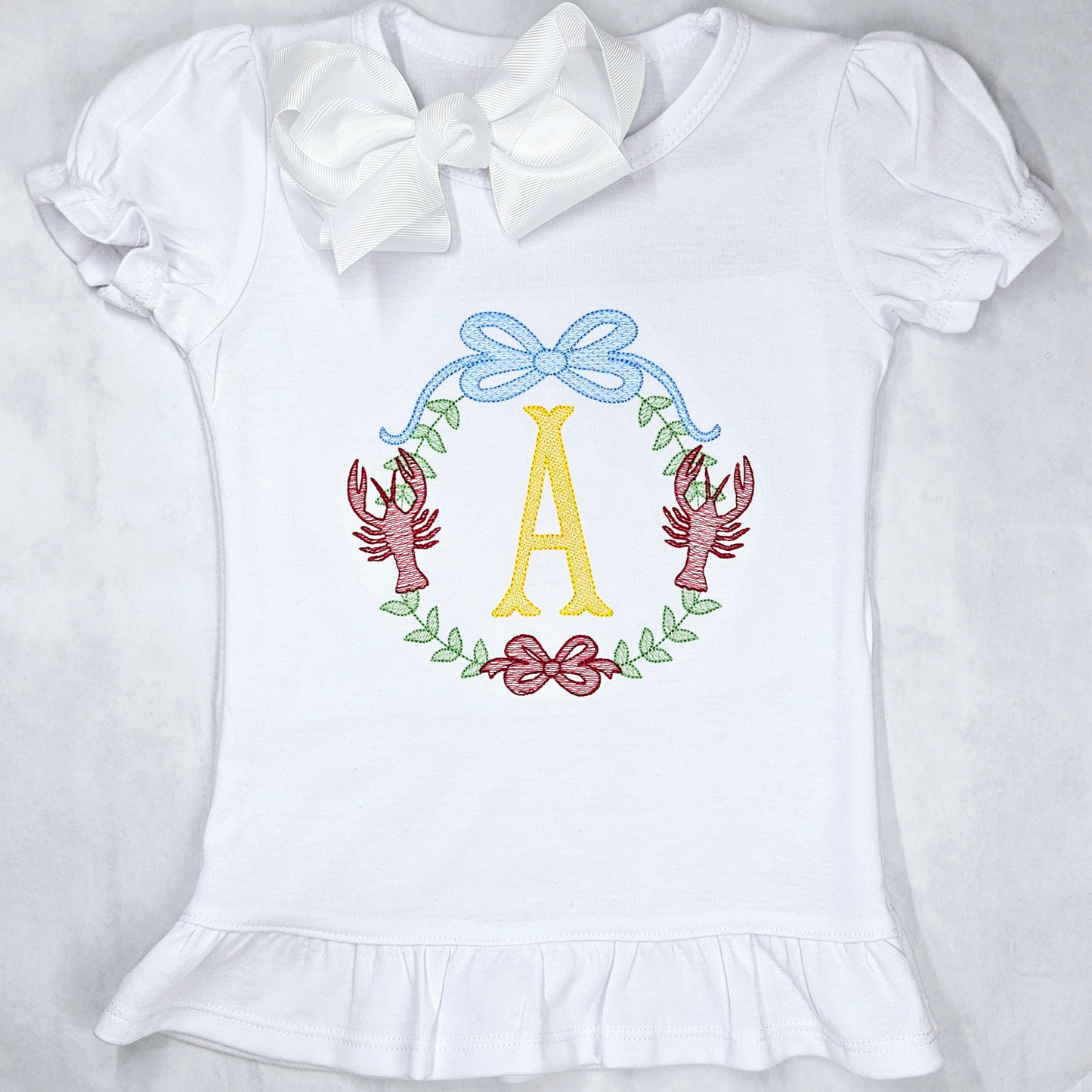 Girls' Crawfish Monogram Shirt