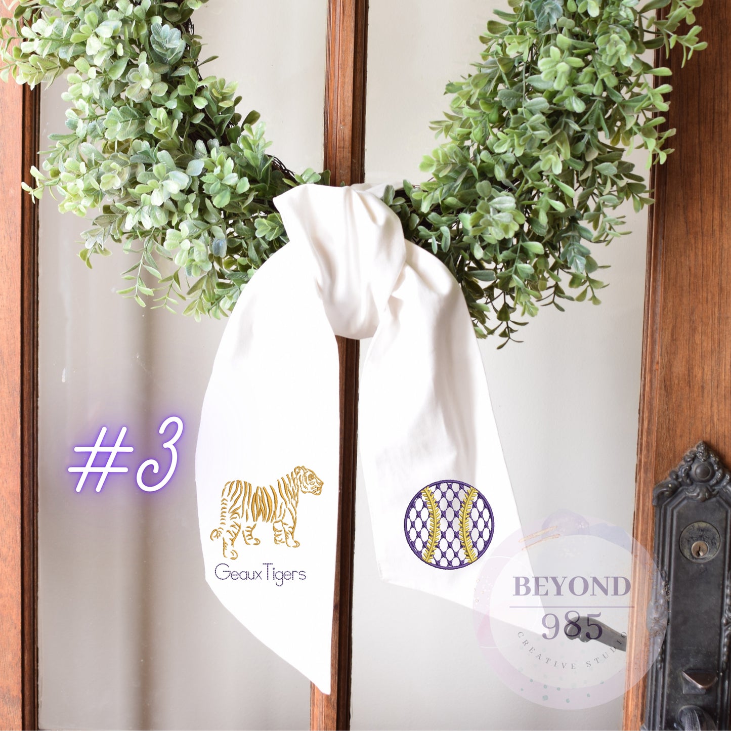 Chic Gameday Wreath Sashes