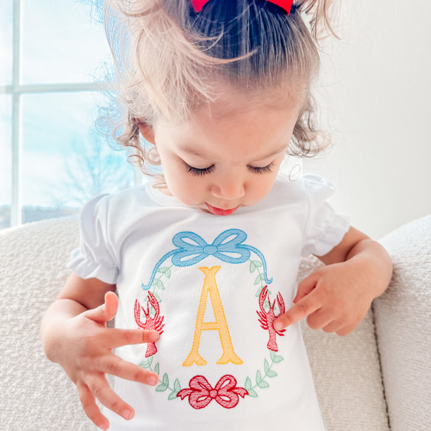 Girls' Crawfish Monogram Shirt