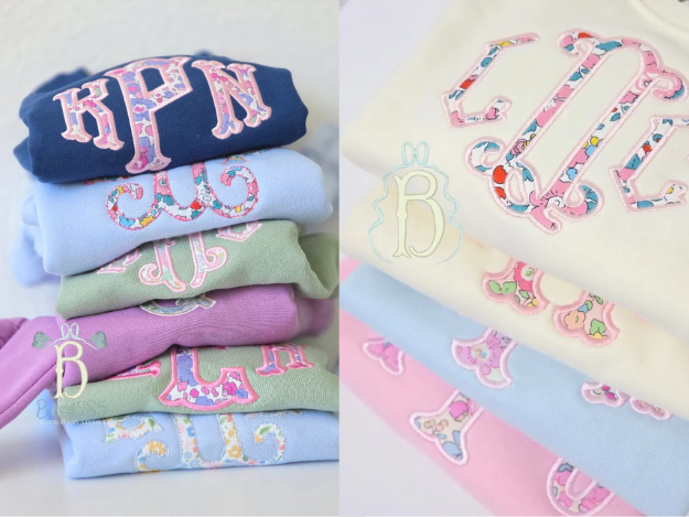 Girls Sweatshirts | Applique Monogram