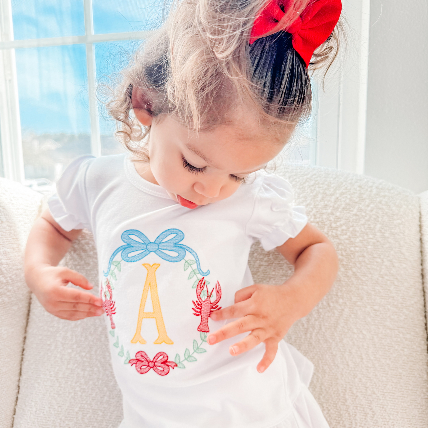 Girls' Crawfish Monogram Shirt