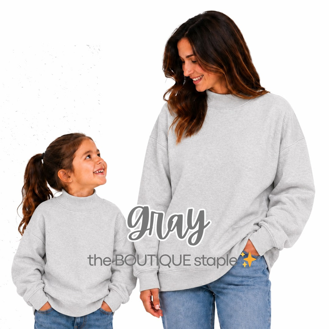 Premium Adult Mock Neck Sweatshirt | 25 Colors | Preorder