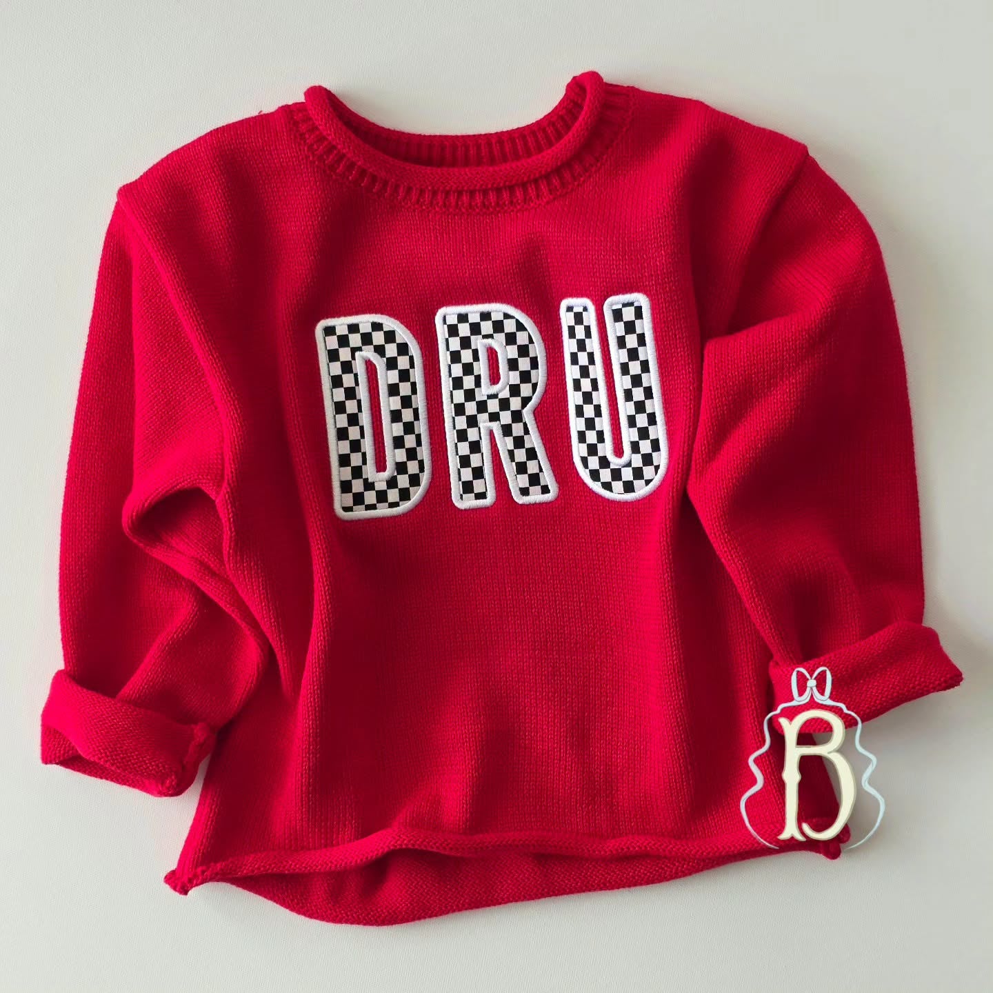 Race Day Roll Neck Sweater  | Boys Applique