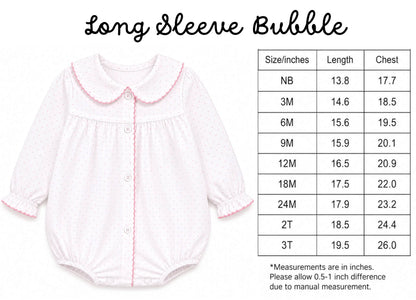 Girls Pastel Stripe Long Sleeve Bubble