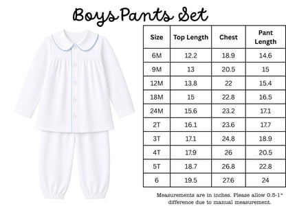 Boys Blue Gingham Pleated Pants Set