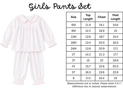 Girls Blue Gingham Ruffle Pants Set