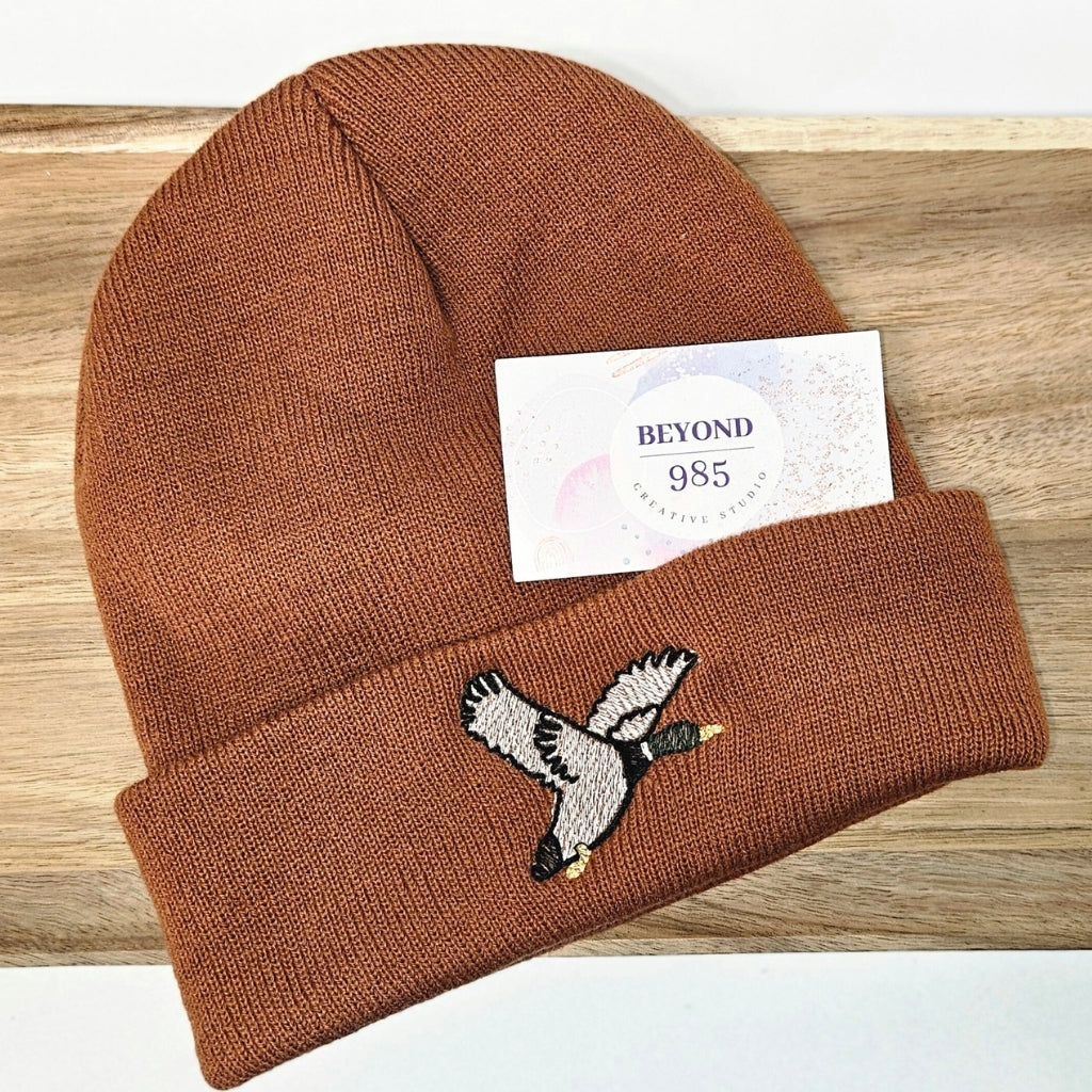 Mallard Duck Embroidered Beanies