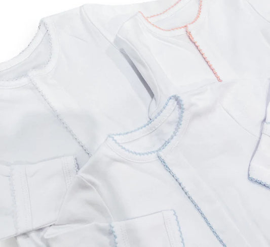 Picot Trim Baby Footies
