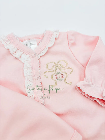 Lace Trim Footie