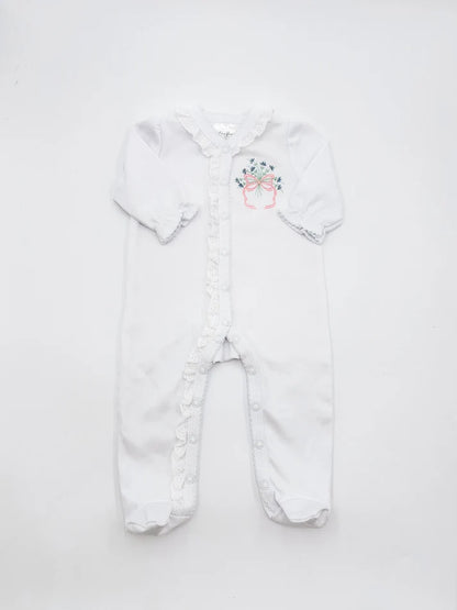 Lace Trim Footie