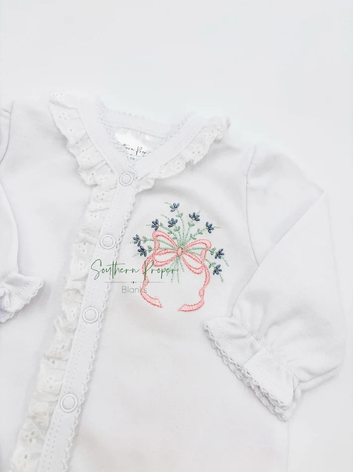 Lace Trim Footie