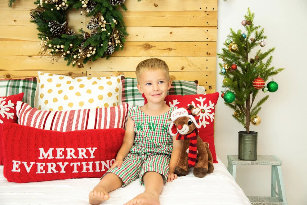 Boys Christmas Plaid Longall