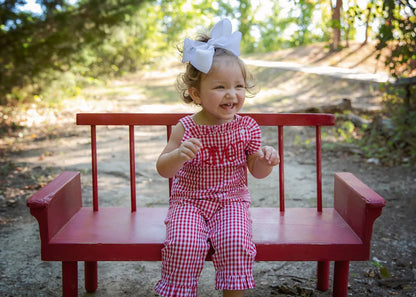 Christmas Plaid Ruffle Longall