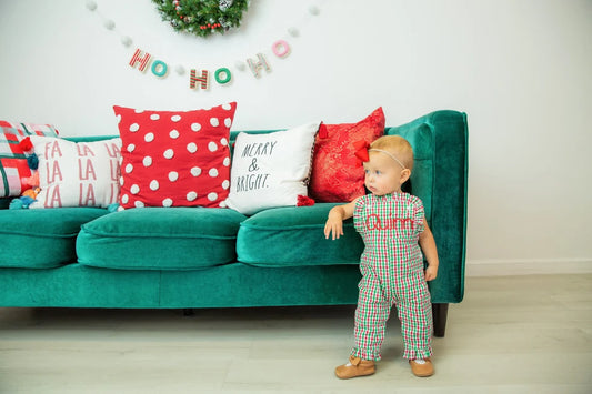 Christmas Plaid Ruffle Longall