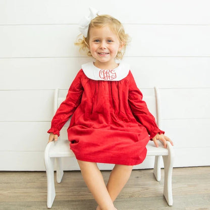 Christmas Bishop Dress Corduroy