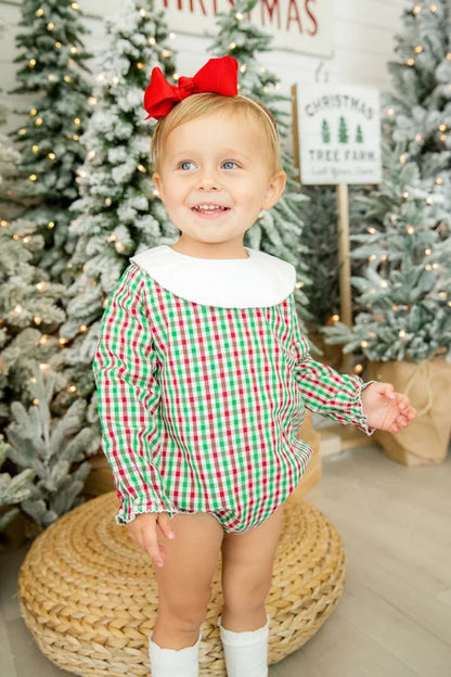Christmas Plaid Bishop Bubble