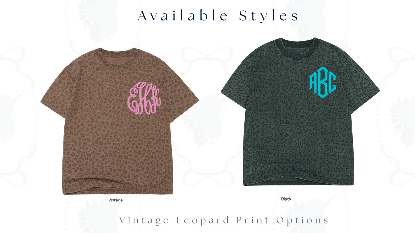 Vintage Leopard Personalized Premium Cotton Shirts