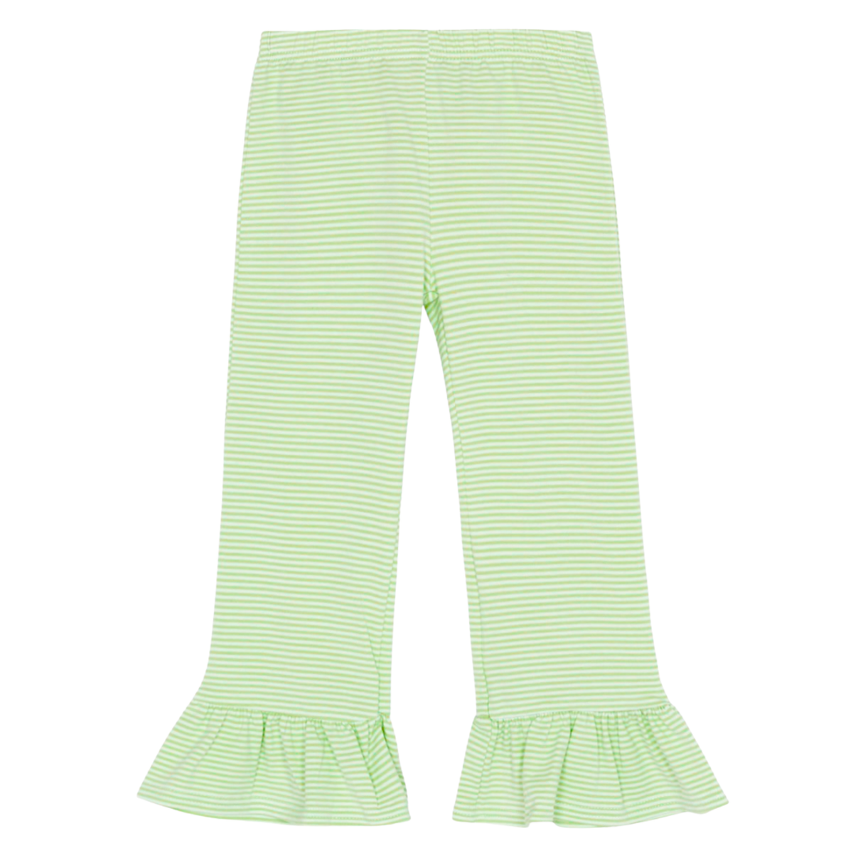 Girl's Micro-Striped Ruffle Pants