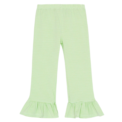 Girl's Micro-Striped Ruffle Pants