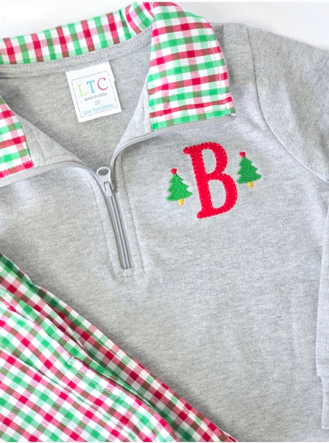 Christmas Plaid Outfit For Boys (Pre-Order)