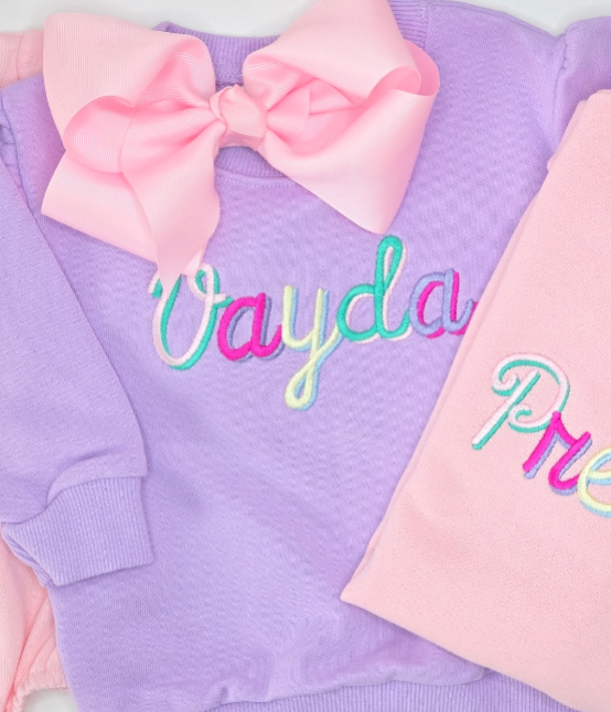 Pastel Rainbow Name Sweatshirt