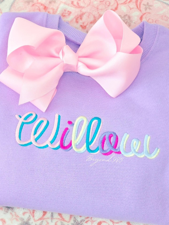 Pastel Rainbow Name Sweatshirt
