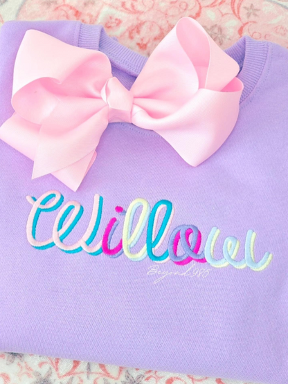Pastel Rainbow Name Sweatshirt