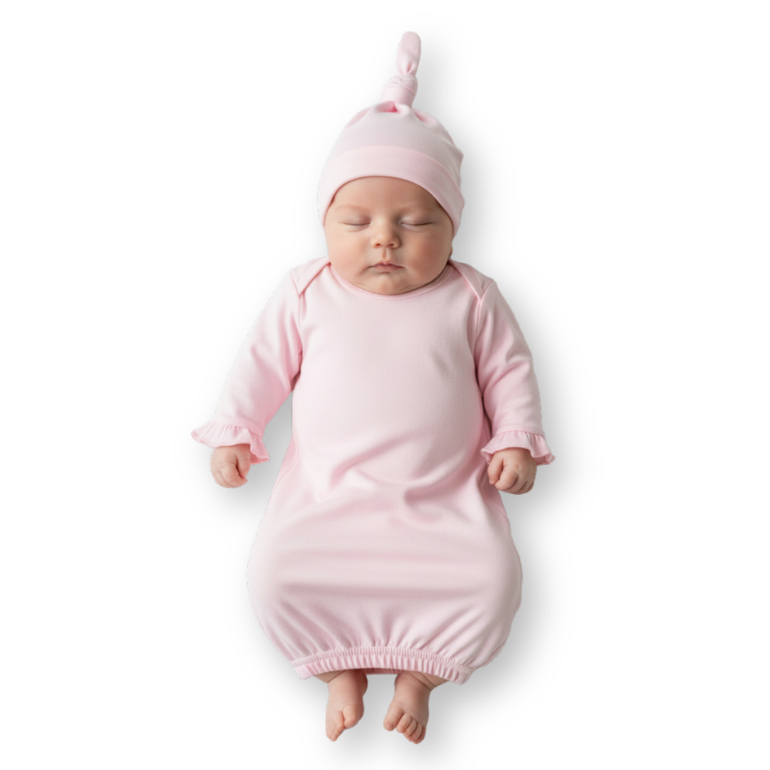 Long Sleeve Ruffle Infant Gown