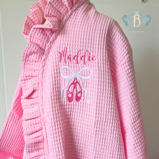 Pink Ruffle Dance Cover Up Robe