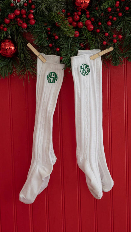 Christmas Cabled Dress Socks