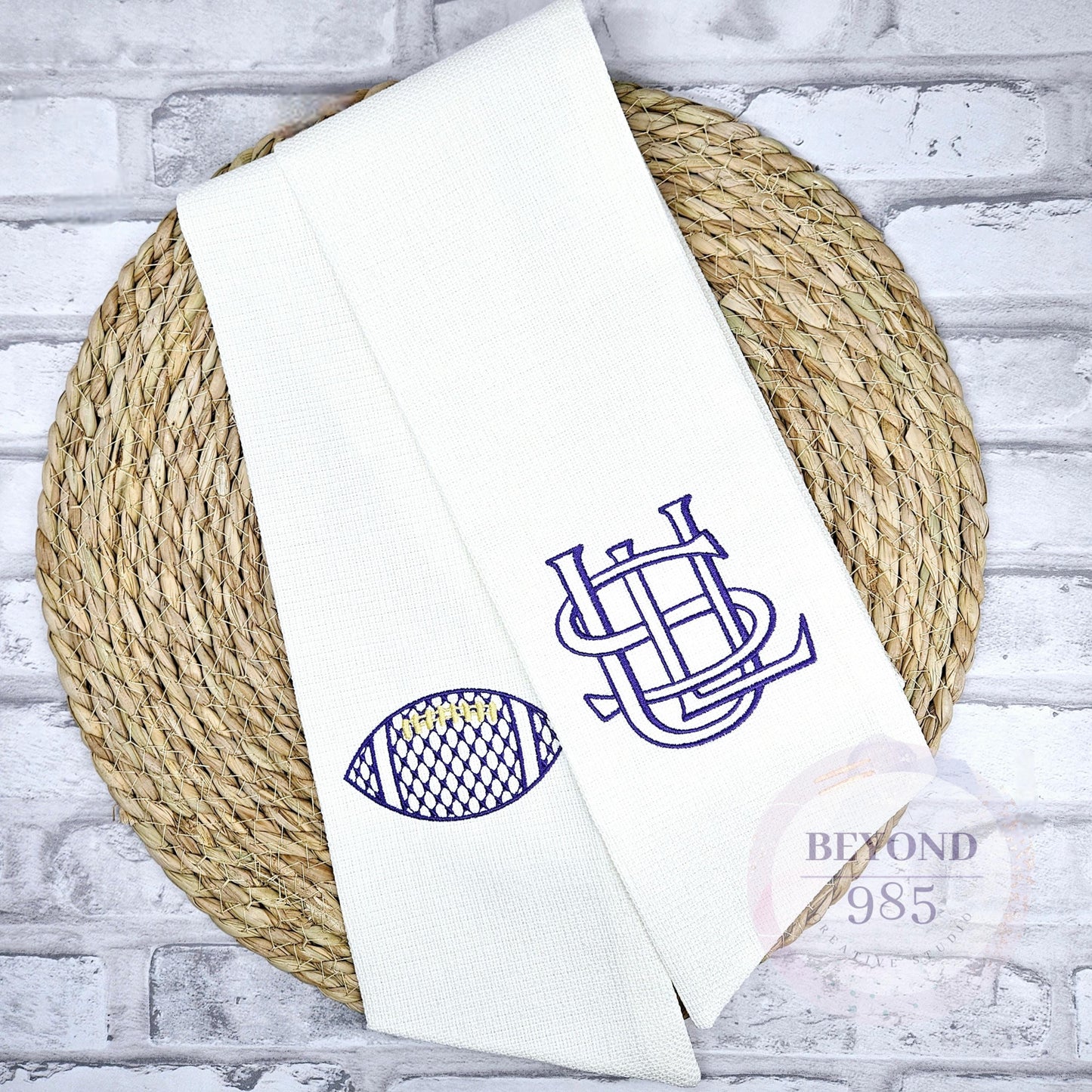 Football Embroidered Wreath Sash