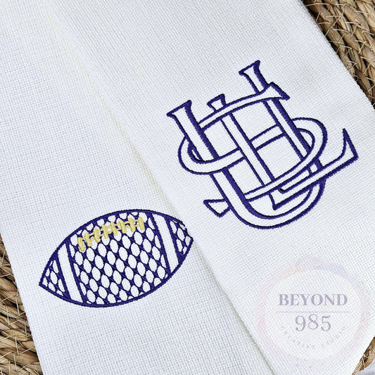 Football Embroidered Wreath Sash