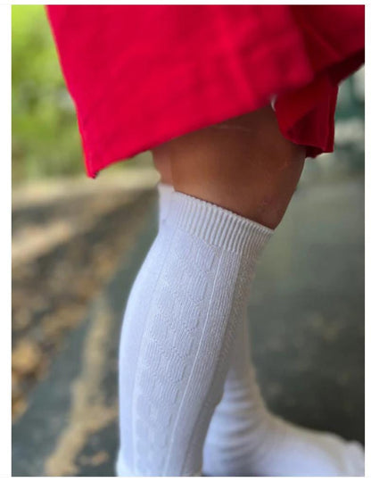 Cabled Knit Dress Socks / Monogramed Socks