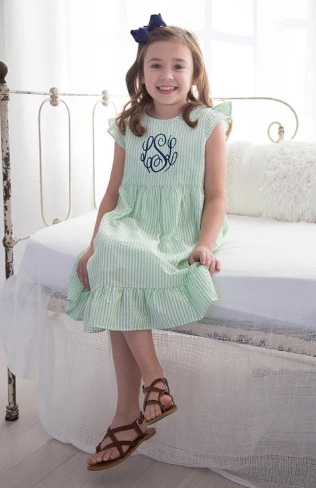 Girls Seersucker Dress