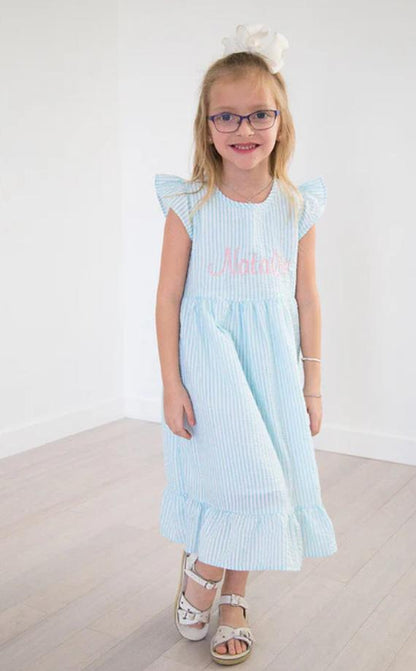 Girls Seersucker Dress