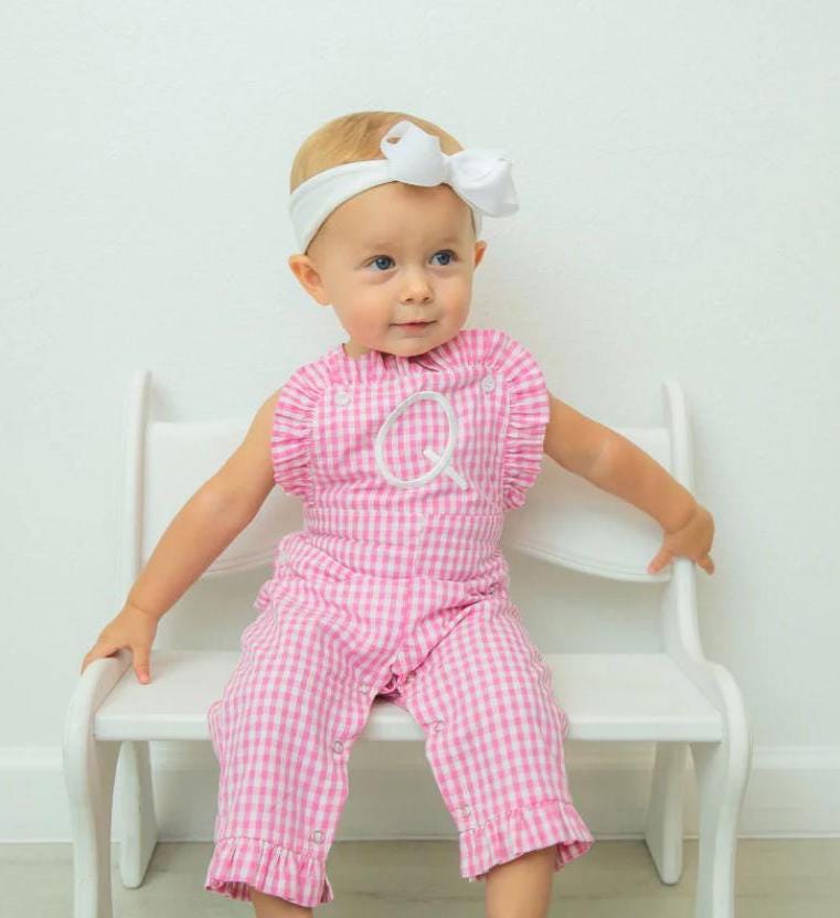 Girls Gingham Ruffle Longall