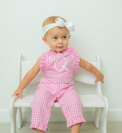 Girls Gingham Ruffle Longall