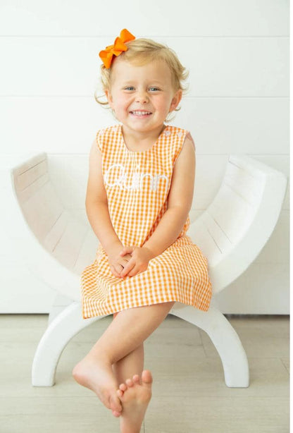 Girls Gingham Jumper Dress