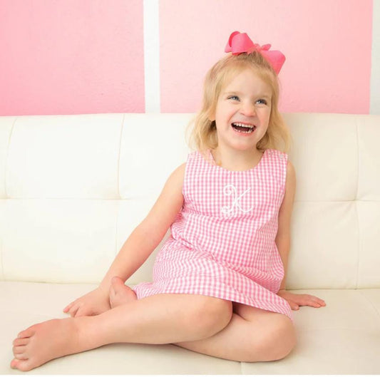 Girls Gingham Jumper Dress