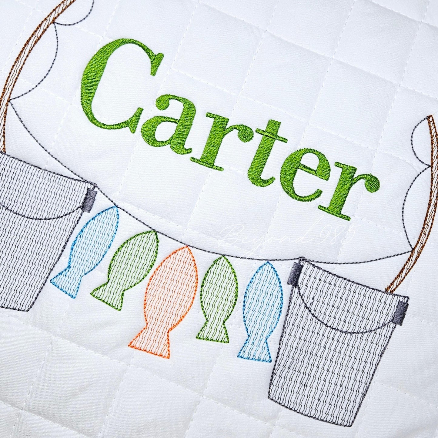 Heirloom Crib Quilt: FIshing Theme